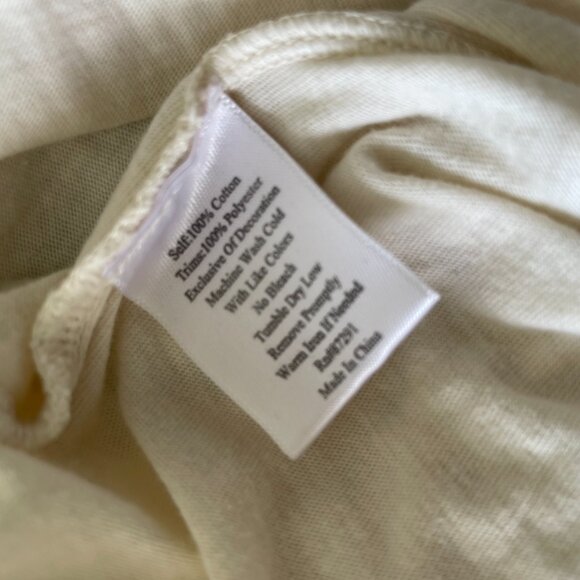 Johnny Was embroidered scoop neck 3/4 sleeve tunic in cream - Picture 10 of 10